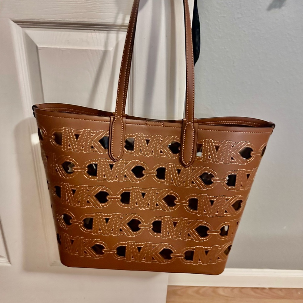 Michael Kors Brown Cutout Tote